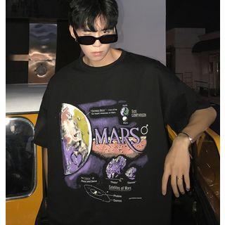 Mars Print Short-sleeve T-shirt