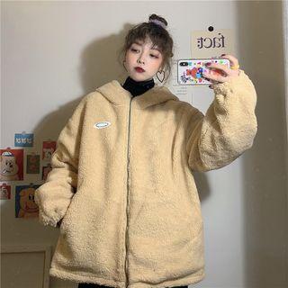 Reversible Faux Shearling Zip Hoodie