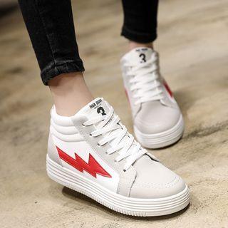 Applique Lace Up Sneakers