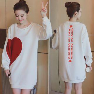 Heart Applique Sweat Dress