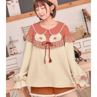 Long-sleeve Owl Printed Sweatshirt