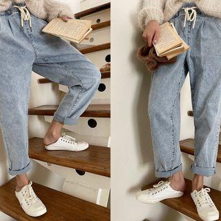 Drawstring Baggy-fit Jeans