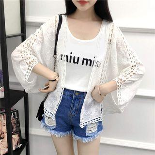 Crochet 3/4 Sleeve Light Jacket