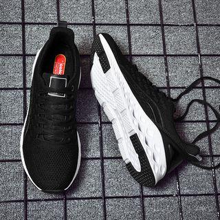 Couple Matching Mesh Platform Lace-up Sneakers