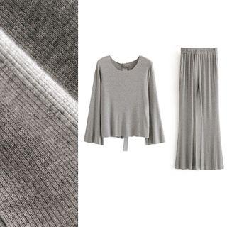 Long-sleeve Knit Top / Pants / Set