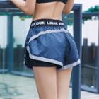 Lettering Layered Sports Shorts