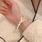 Flower Bow Bracelet 1 Pc - White - One Size