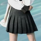 Plain Pleated Corduroy Skirt
