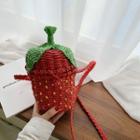 Woven Strawberry Crossbody Bag Strawberry - One Size