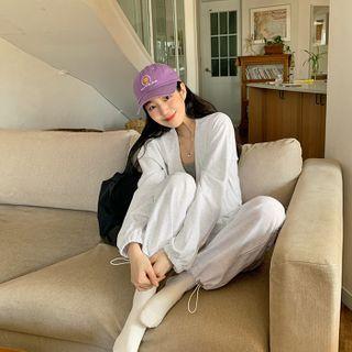 Wrap Jogger Sweat Jumpsuit