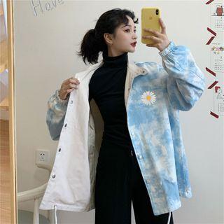 Floral Embroidered Tie-dyed Jacket