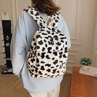 Cow Pattern Backpack White & Black - One Size