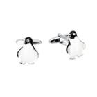 Fashionable And Exquisite Penguin Cufflinks With Cubic Zirconia Silver - One Size