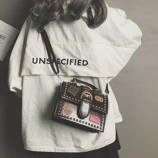 Applique Buckled Crossbody Bag