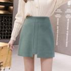 Plain Asymmetrical A-line Skirt