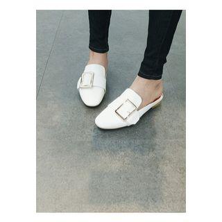 Open-back Buckled Loafers