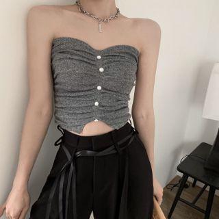 Tube Top / Wide-leg Dress Pants