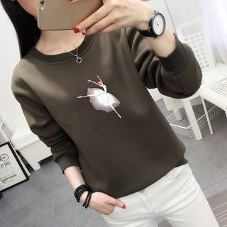 Ballerina Print Pullover