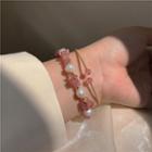 Faux Crystal Bangle / Faux Crystal Bracelet / Faux Pearl Bracelet