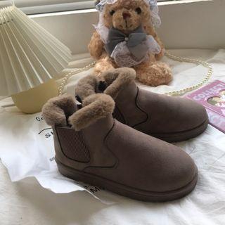 Fluffy Trim Ankle Snow Boots