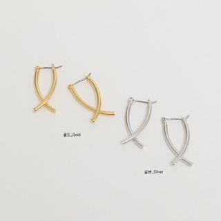 Criss-cross Bar Earrings