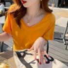 V-neck Loose T-shirt In 8 Colors