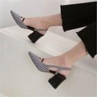 Pointy-toe Sling-back Pumps In 2 Designs