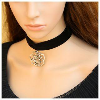 Floral Ribbon Choker