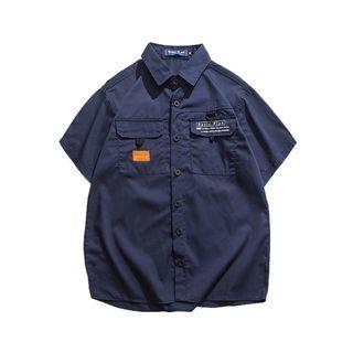 Short-sleeve Appliqu  Cargo Shirt