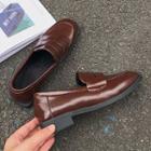 Faux Leather Penny Loafers
