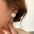 Faux Pearl Stud Earring 1 Pair - A - White - One Size