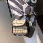 Checked Crossbody Bag Khaki - One Size
