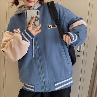 Numbering Zipped Baseball Jacket
