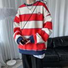 Striped Round-neck Sweatshirt
