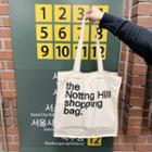 Lettering Canvas Tote Bag Lettering - Shopping Bag - One Size