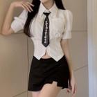 Short-sleeve Shirt / Tie / Skort / Set
