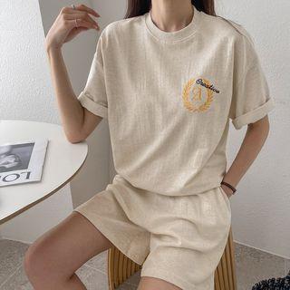 Embroidery M Lange T-shirt & Shorts Set