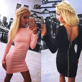 Zip-back Sheath Dress