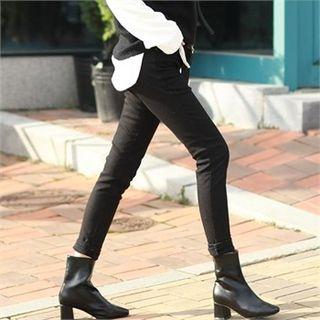Sherpa-fleece Lined Skinny Pants
