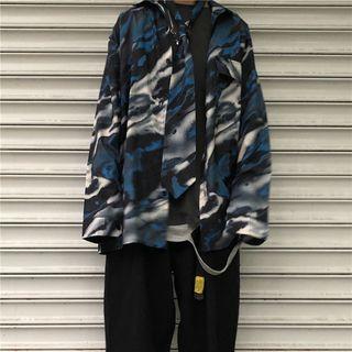 Set: Long-sleeve Printed Shirt + Tie