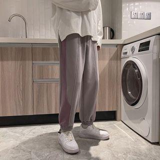 Two-tone Fleece-lined Jogger Pants
