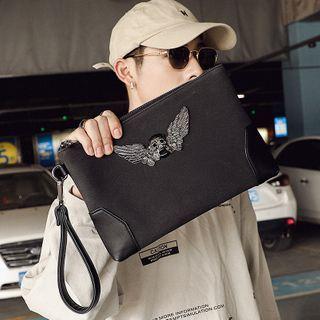 Skull Embellishment Clutch Black - One Size