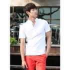 Contrast-trim Dip-back Shirt