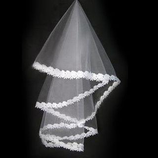 Lace Trim Wedding Veil