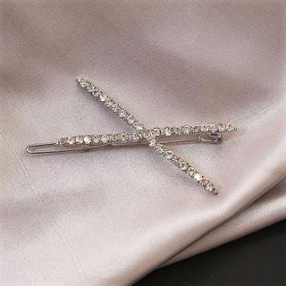 Rhinestone Cross Hair Pin As Shown In Figure - One Size