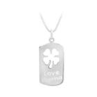 925 Sterling Silver Four-leaf Clover Pendant With Necklace For Men