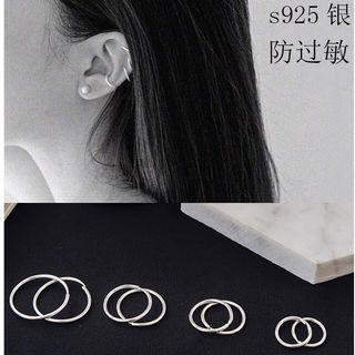925 Sterling Silver Hoop Ear Cuffs