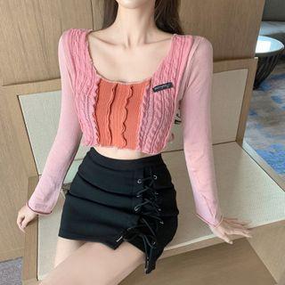 Crop Knit Top / Mini Skirt