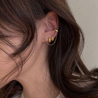 Chained Cuff Earring 1 Pc - Chained - Gold - One Size
