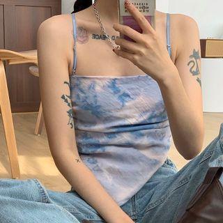 Tie-dyed Camisole Top Purplish Blue - One Size